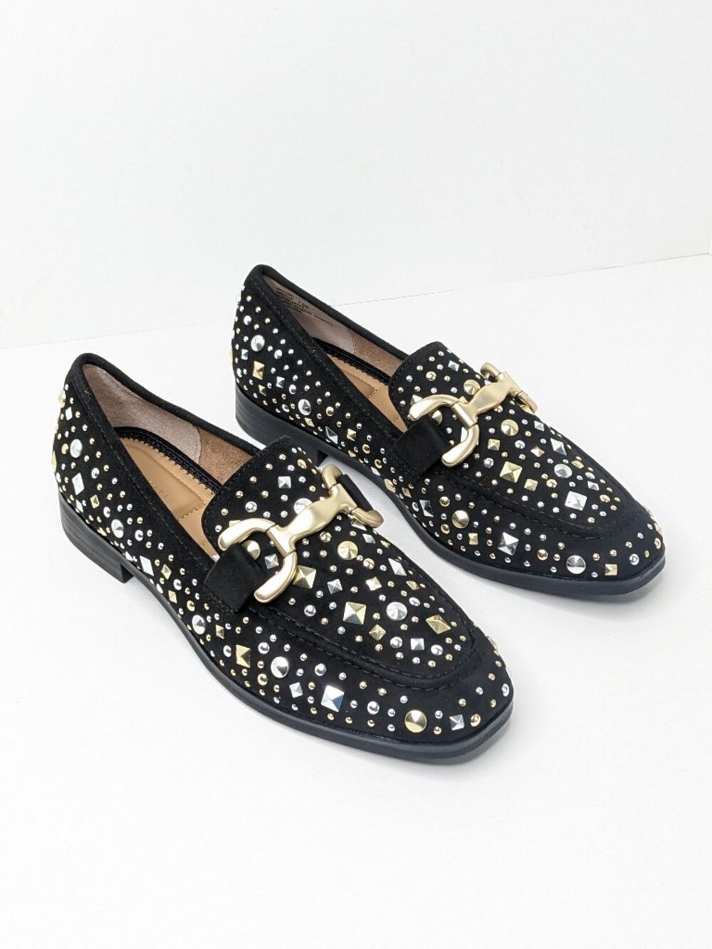 Kelly & Katie Braxton Embellished Loafers Black Women's 7.5